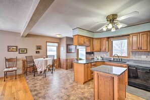 Microwave, oven, stovetop, dishwasher
