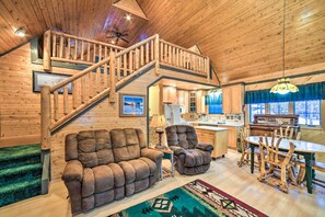 House (1 Bedroom) | Interior - Iron River Cabin Rental w/ Fireplace + Deck! (Iron River)