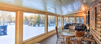 Iron River Cabin Rental w/ Fireplace + Deck!