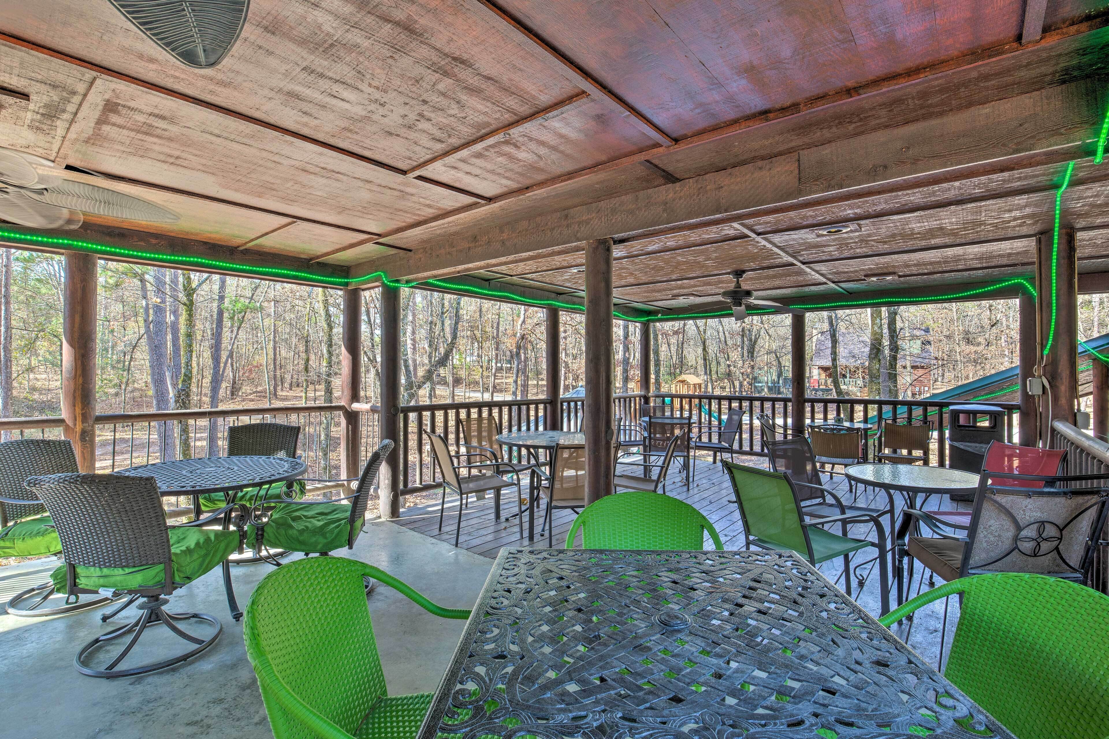 Spacious Broken Bow Cabin w/ Hot Tub & Playground!