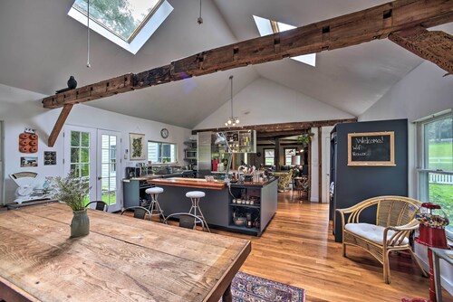 Game Room & Fire Pit: Peaceful Catskills Farmhouse