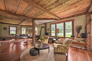 House (5 Bedrooms) | Front of property - Renovated Catskills Farmhouse w/ Game Room! (Meredith)