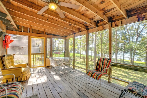 House (2 Bedrooms) | Interior - Lakefront New Concord Paradise w/ Screened Porch! (New Concord)