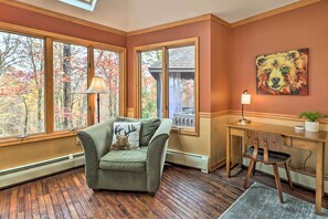 House (4 Bedrooms) | Interior - Outdoor Theater, Deck & Fire Pit: Poconos Retreat (Lake Harmony)