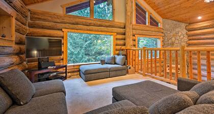 Riverfront Gold Bar Log Cabin Near Stevens Pass!