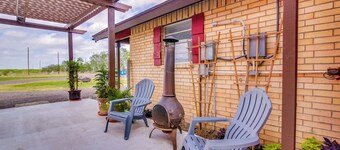 Classy San Benito Vacation Rental With Chiminea!