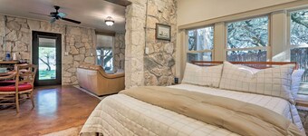 Blanco Riverfront Historic Home, 3 Mi to Downtown!