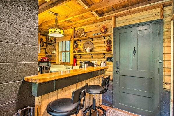 House (0 Bedroom) | Interior - Charming Lakefront Cabin: Fish, Hike & More! (Scottsville)