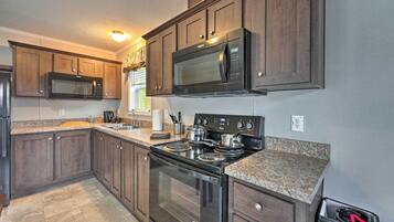 Microwave, oven, stovetop, high chair