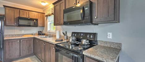 Microwave, oven, stovetop, high chair