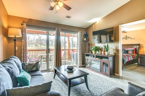 Televisión, chimenea