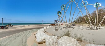 Walk to Beach: Lake Michigan Getaway!