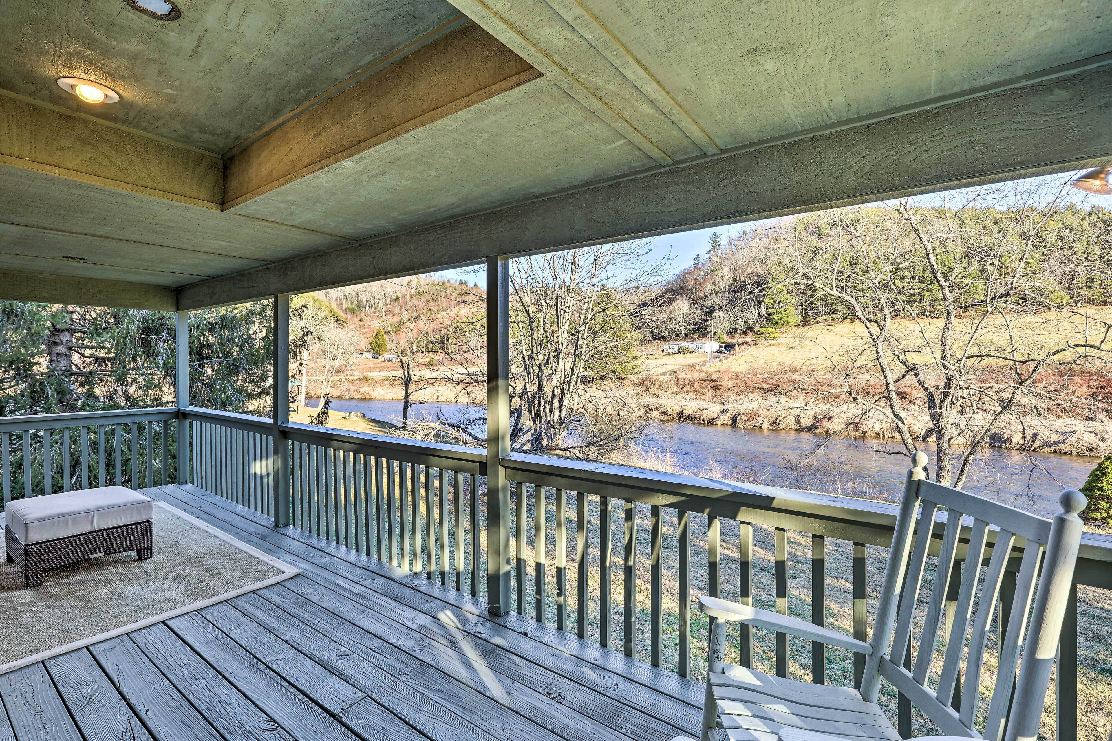 Charming Riverfront Cabin w/ Yard & Porch!