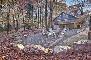 House (Multiple Bedrooms) | Interior - Game Room, Fire Pit & Deck: Spacious Poconos Home! (Lake Harmony)
