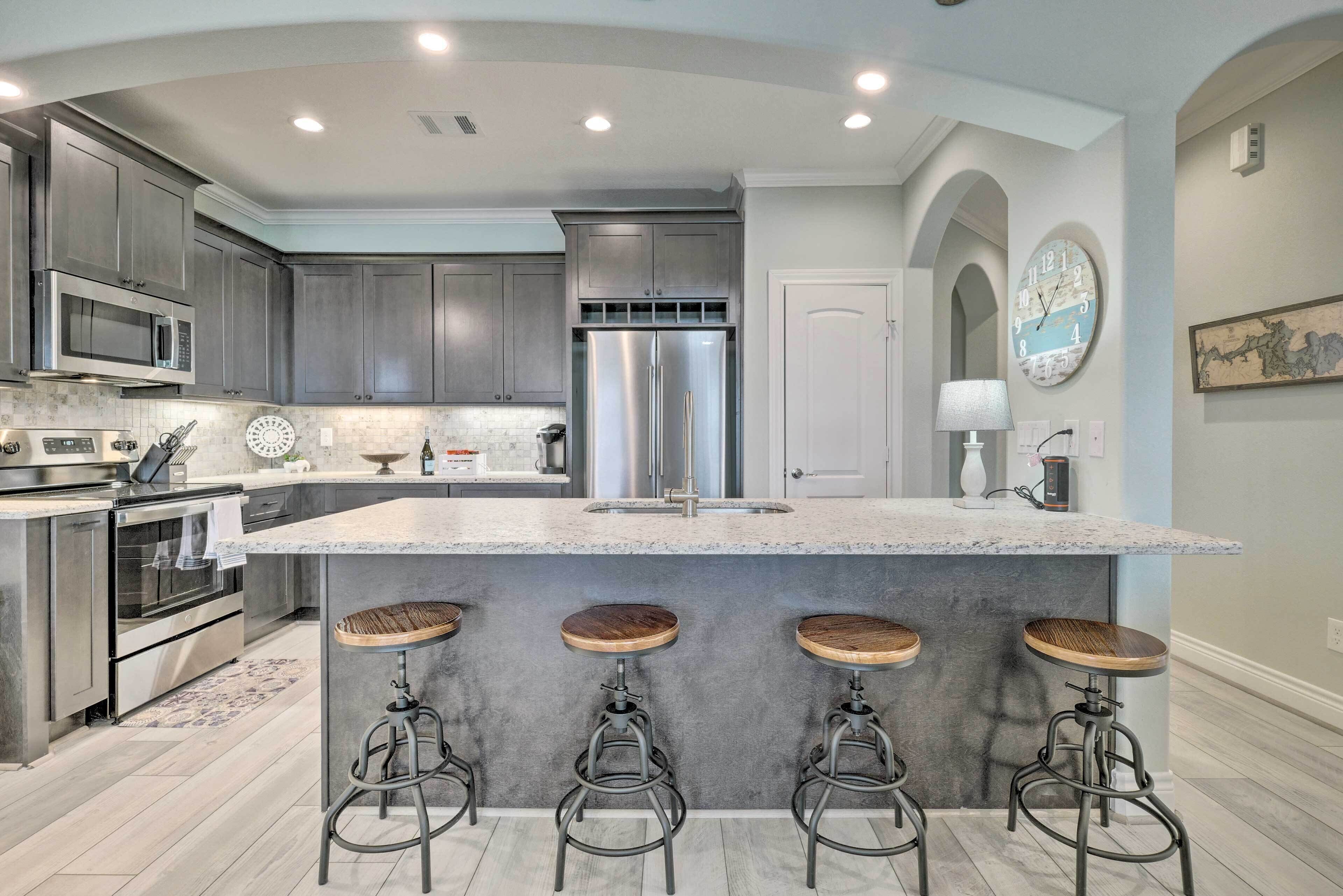 Microwave, oven, stovetop, dishwasher