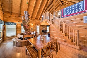 House (1 Bedroom) | Dining - Secluded Spragueville Cabin by ATV Trails & River! (Bellevue)