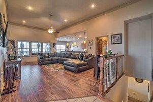 TV, video-game console, iPod dock, table tennis