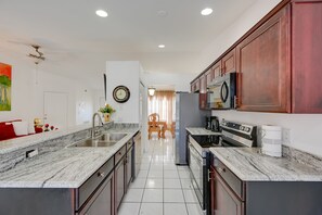 Microwave, oven, stovetop, dishwasher