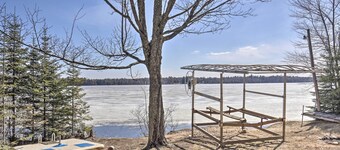 Waterfront Pike Lake Retreat: Snowmobile Paradise