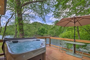 Front of property - Smoky Mountain Cabin w/ Hot Tub & River Views! (Bryson City)