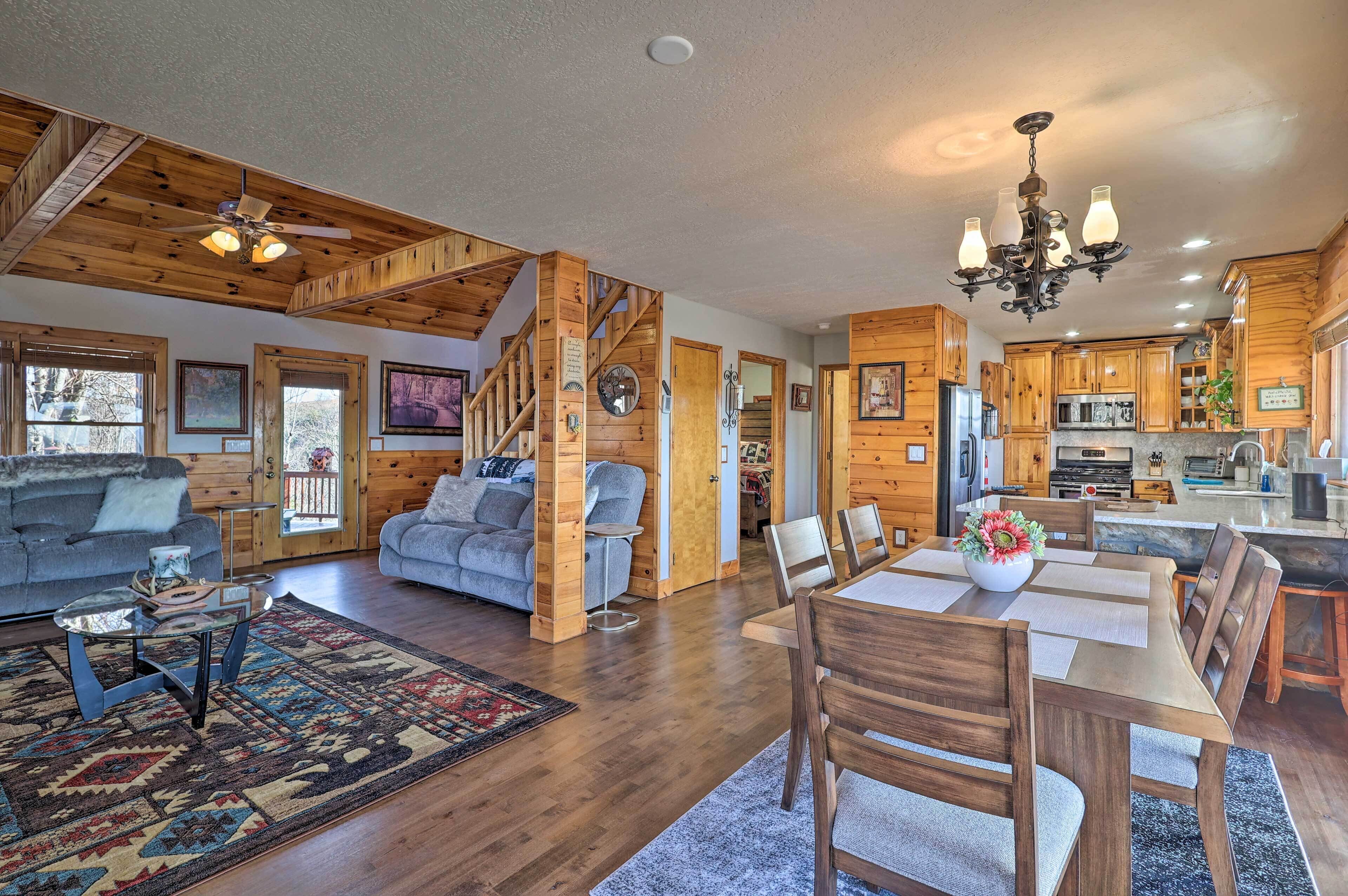 Rustic Cabin w/ Wraparound Porch & Mountain Views!