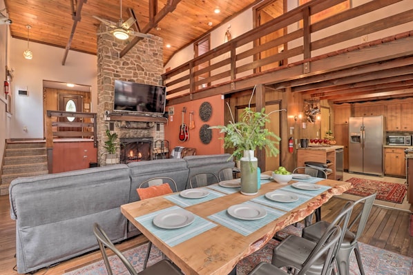 Front of property - Deck & Fire Pit: Cozy Pocono Mountain Home (Lake Harmony)