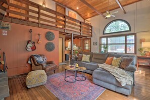 House (4 Bedrooms) | Interior - Deck & Fire Pit: Cozy Pocono Mountain Home (Lake Harmony)