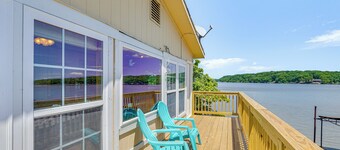 Lakefront Ozark Cottage: Deck w/ Covered Dock!