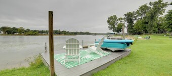 Homey Lakefront Escape w/ Boat Dock, Fire Pit