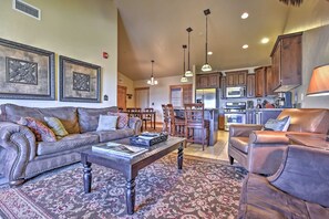 Fireplace, books - Airy Bear Hollow Condo: 5 Mi to Park City Mountain (Park City)