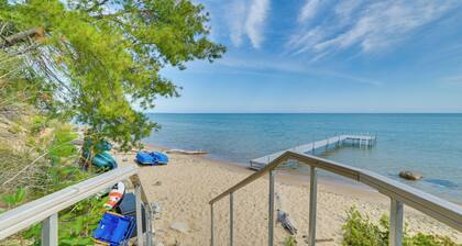 Waterfront Cheboygan Home w/ Fire Pit