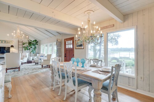 Secluded Riverfront Home w/ Dock Under Mossy Oaks