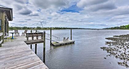 Secluded Riverfront Home w/ Dock Under Mossy Oaks