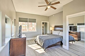 2 bedrooms, iron/ironing board, bed sheets