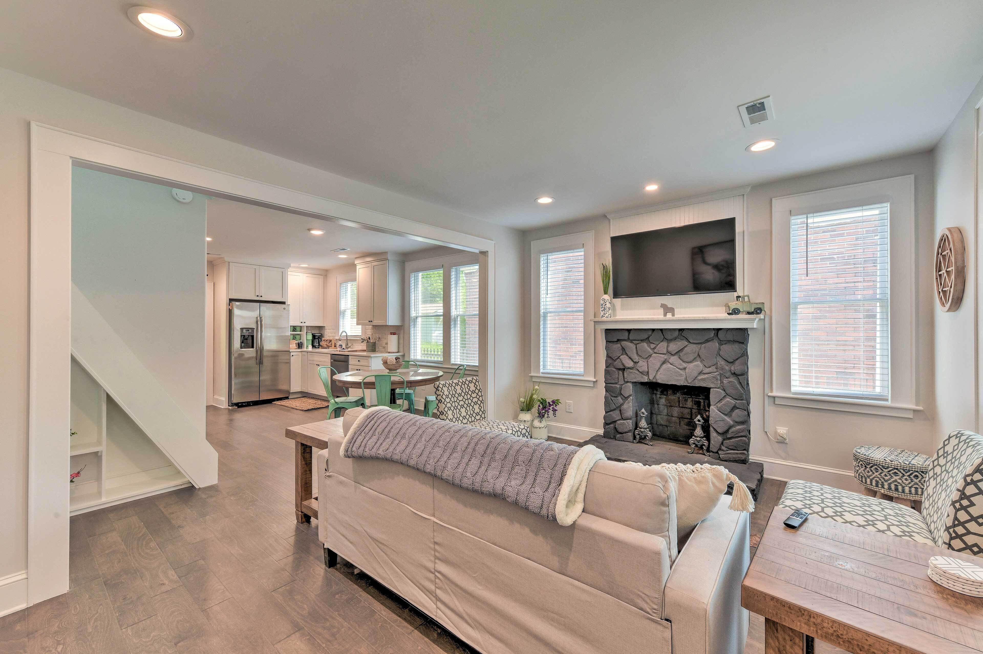 Elegant Charlotte Home w/ Fire Pit & Patio!