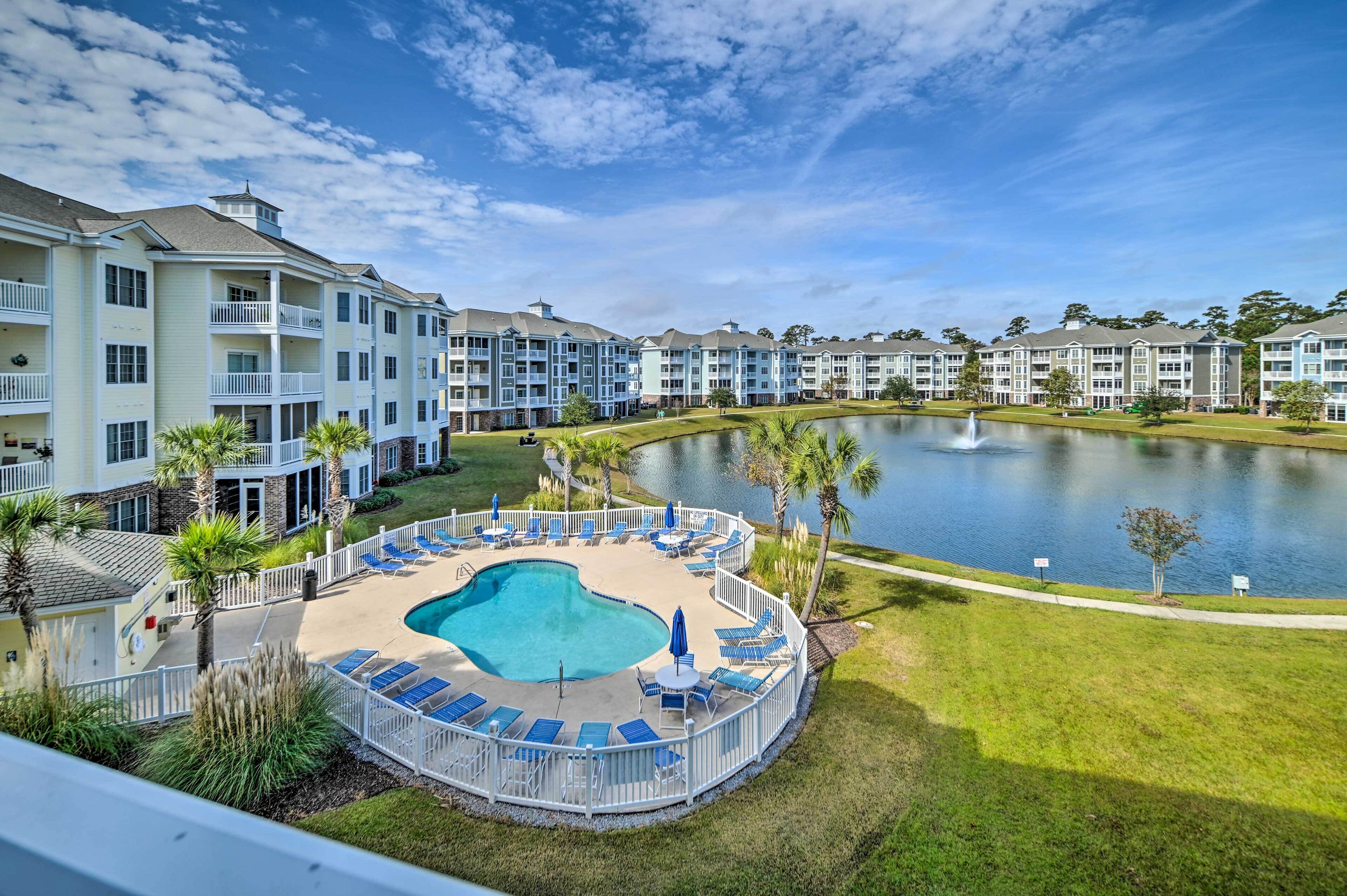 Myrtle Beach Retreat w/ Pool & Pond Views!