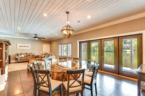 House (4 Bedrooms) | Interior - Hot Tub, Dock, Lakefront: Luxe Six Mile Retreat (Six Mile)