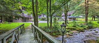 Walk to Trails: Creekside Roan Mountain Cabin