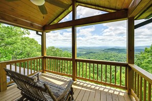 House (2 Bedrooms) | Interior - Hot Tub & Game Room: Mountaintop Cabin in Murphy! (Murphy)