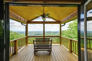 House (2 Bedrooms) | Interior - Hot Tub & Game Room: Mountaintop Cabin in Murphy! (Murphy)