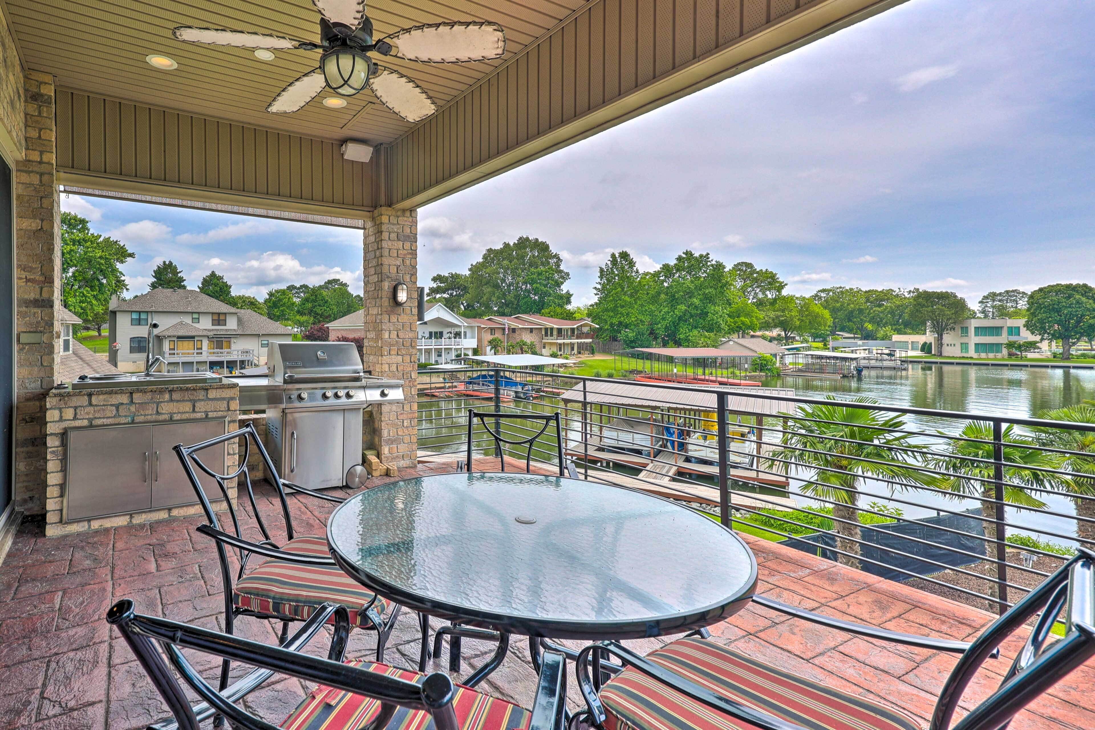 Chic Waterfront Home w/ Dock on Lake!