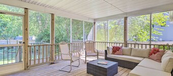 Classy Getaway w/ Deck & Yard < 1 Mi to Beach