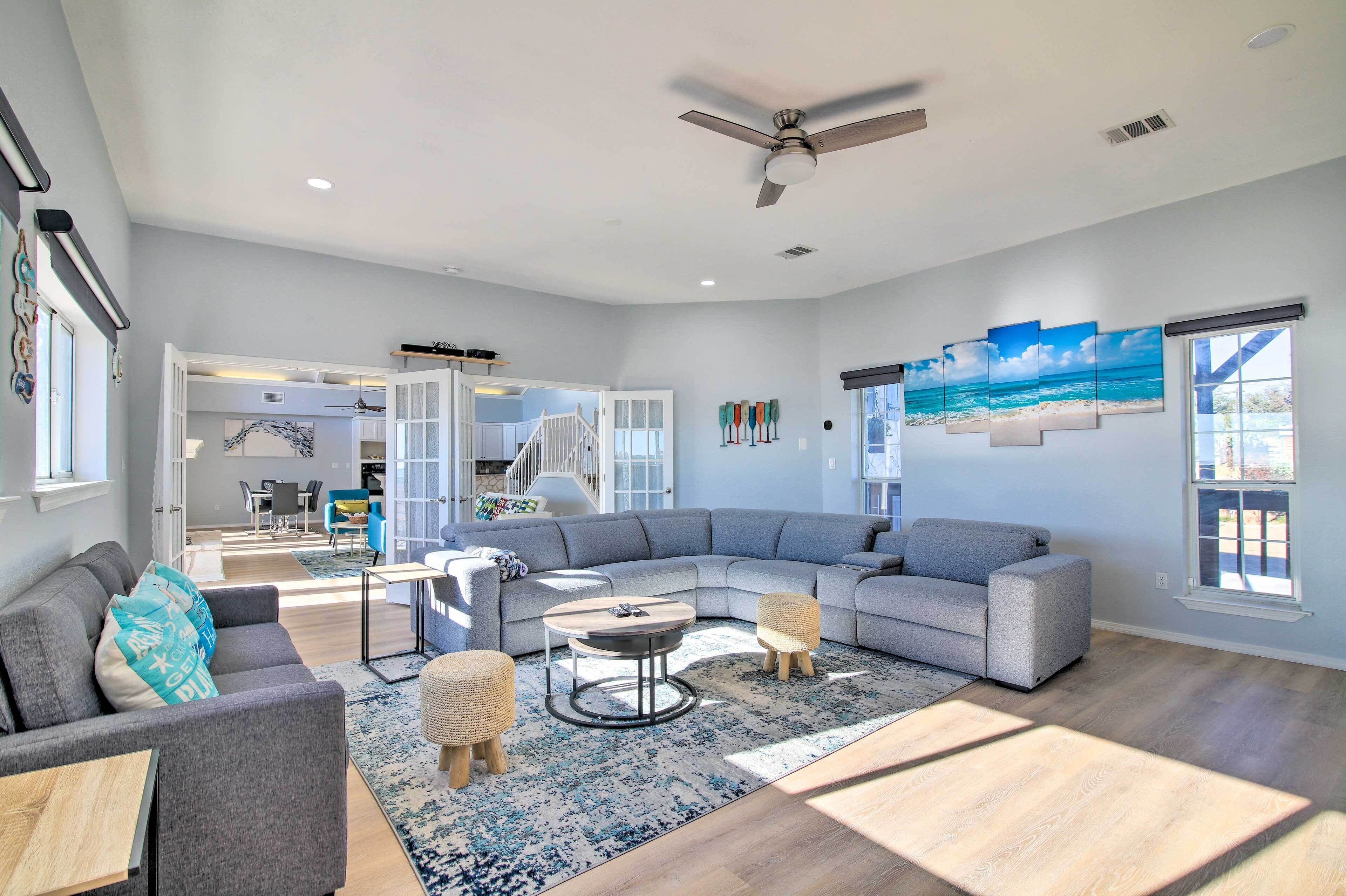 Sunny Lakefront Escape w/ Private Beach & Deck