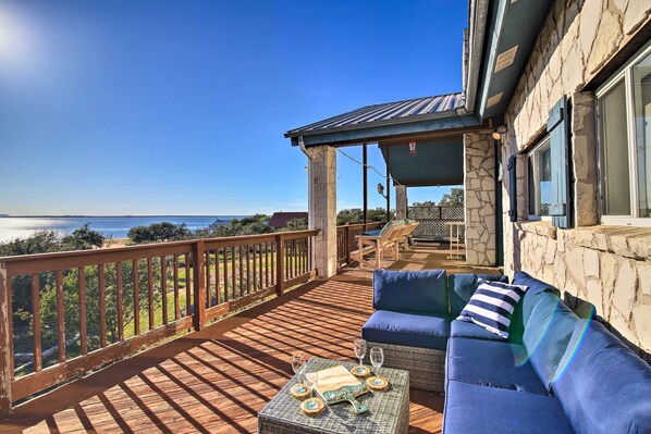 House (3 Bedrooms) | Front of property - Sunny Lakefront Escape w/ Private Beach & Deck (Burnet)
