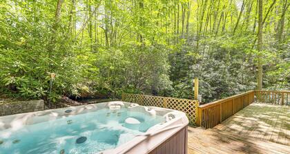 Bryson City Cottage w/ Hot Tub & Waterfall Views!