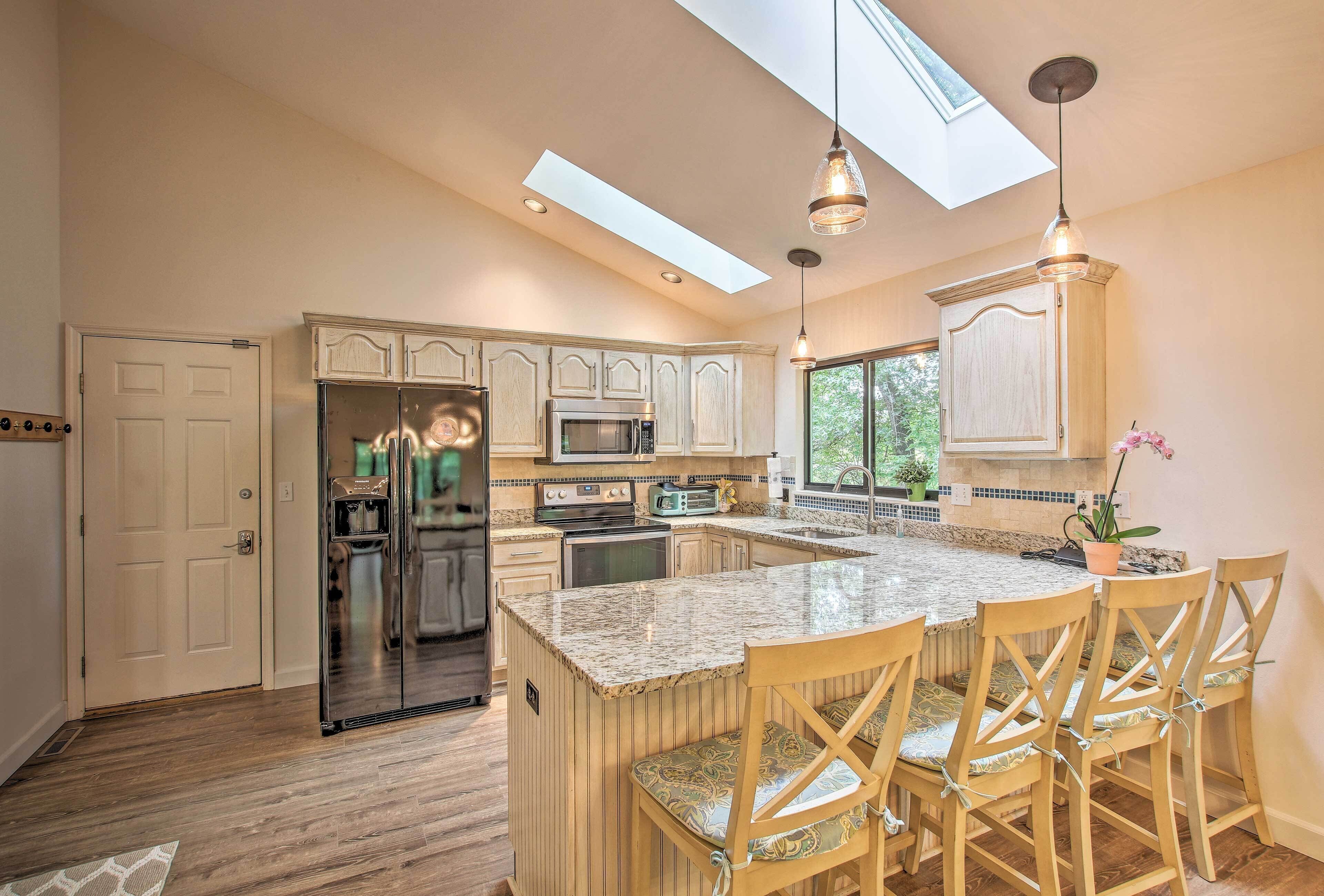 Microwave, oven, stovetop, dishwasher
