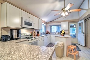 Private kitchen - Roscommon Cabin w/ Fire Pit: Walk to Higgins Lake! (Roscommon)