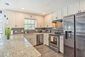 Microwave, oven, stovetop, dishwasher