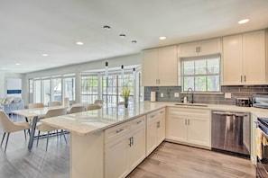 Microwave, oven, stovetop, dishwasher