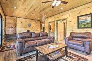 House (2 Bedrooms) | Interior - Hot Tub, Game Room, Decks: Cabin in Gatlinburg (Gatlinburg)
